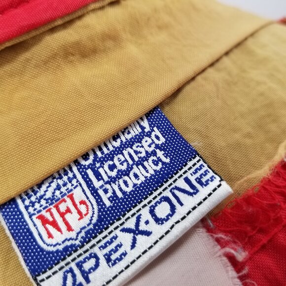 VINTAGE San Francisco 49ers Windbreaker Jacket Red APEX One NFL Mens 3xl - Picture 9 of 13
